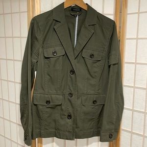 Lands End Safari Jacket Olive Green Women’s Size S/6-8